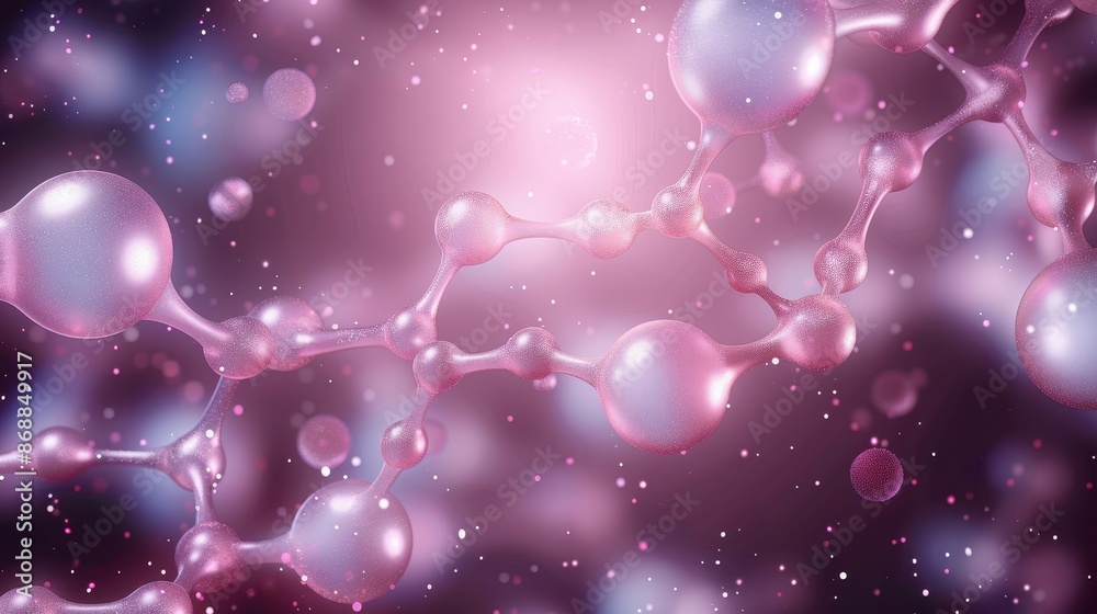 This image depicts a detailed and vibrant pink abstract molecular structure, highlighting interconnected spheres and glowing lights, creating a scientific yet artistic feel. This image depicts a detailed and vibrant pink abstract molecular structure, highlighting interconnected spheres and glowing lights, creating a scientific yet artistic feel.