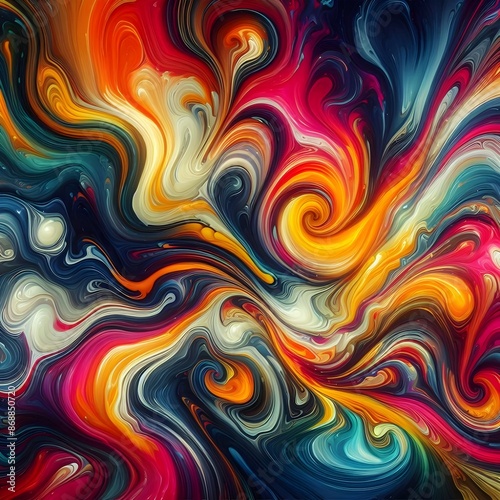 Liquid marble swirl.