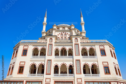 Didim Cental Mosque in Didim city in Turkey photo