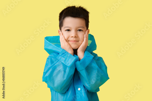 Cute little Asian boy with ...