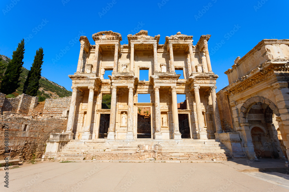 Fototapeta premium Ephesus ancient greek city is located in Izmir Province in Turkey