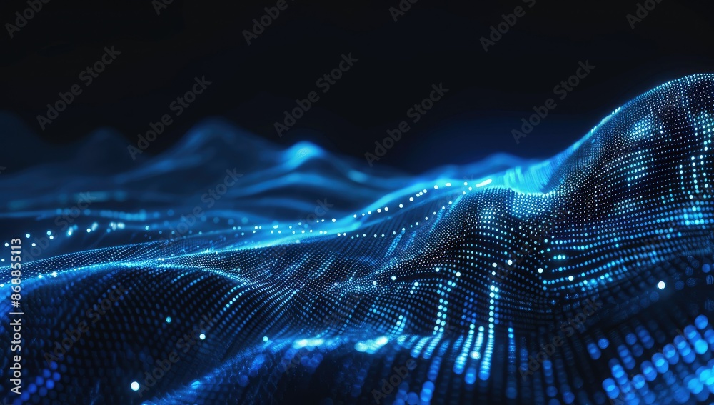 Abstract Blue Digital Landscape Abstract Blue Digital Landscape