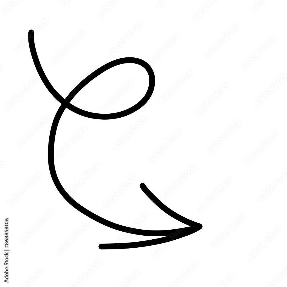 One black drawn arrow isolated on white One black drawn arrow isolated on white