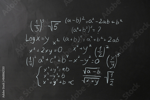 Different math formulas on ...