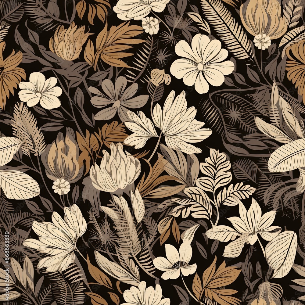 abstract seamless floral pattern