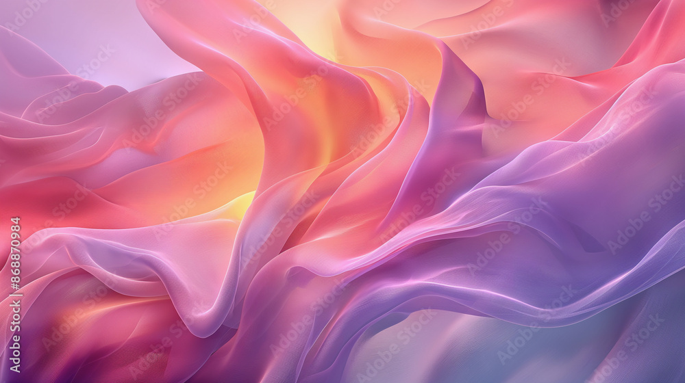 Fototapeta premium Elegant abstract background texture with soft pastel hues, flowing lines, high-resolution, calming and serene, minimalist aesthetic