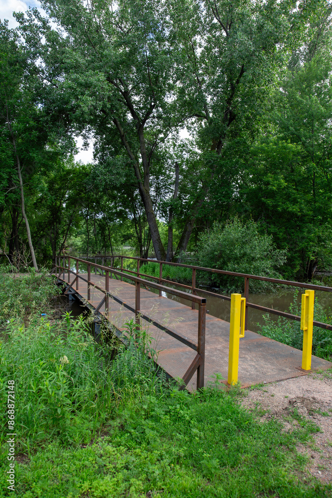 Bridge at Windom Environmental Center, Flooded Creek after Torrential Rainfall, June 2024, Windom, MN Bridge at Windom Environmental Center, Flooded Creek after Torrential Rainfall, June 2024, Windom, MN