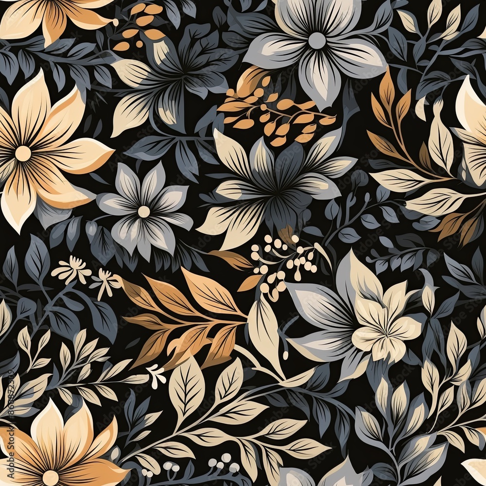 abstract, seamless floral pattern abstract, seamless floral pattern