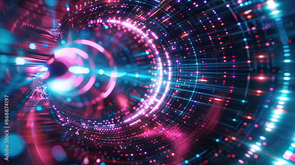 Obraz premium Abstract concepts of technological particles