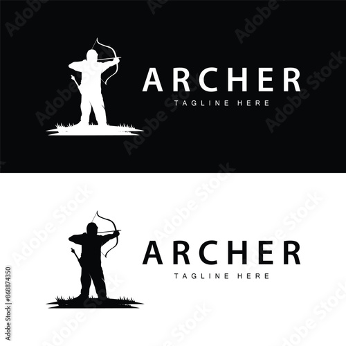 Archer logo vintage design old inspiration archer tool arrow template brand