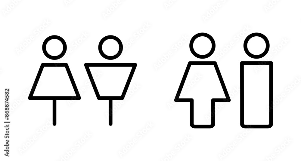 Man and woman icon vector isolated on white background. male and female symbol Man and woman icon vector isolated on white background. male and female symbol