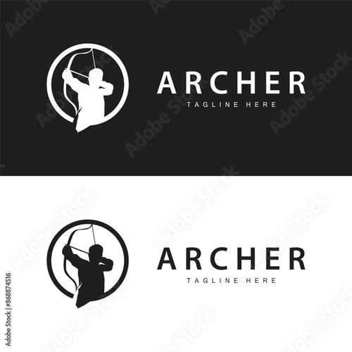 Archer logo vintage design old inspiration archer tool arrow template brand
