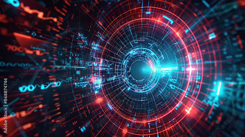 Abstract concepts of technological particles Abstract concepts of technological particles