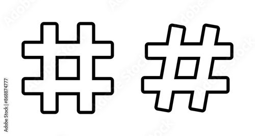Hashtag icon vector isolated on white background. hashtag vector icon