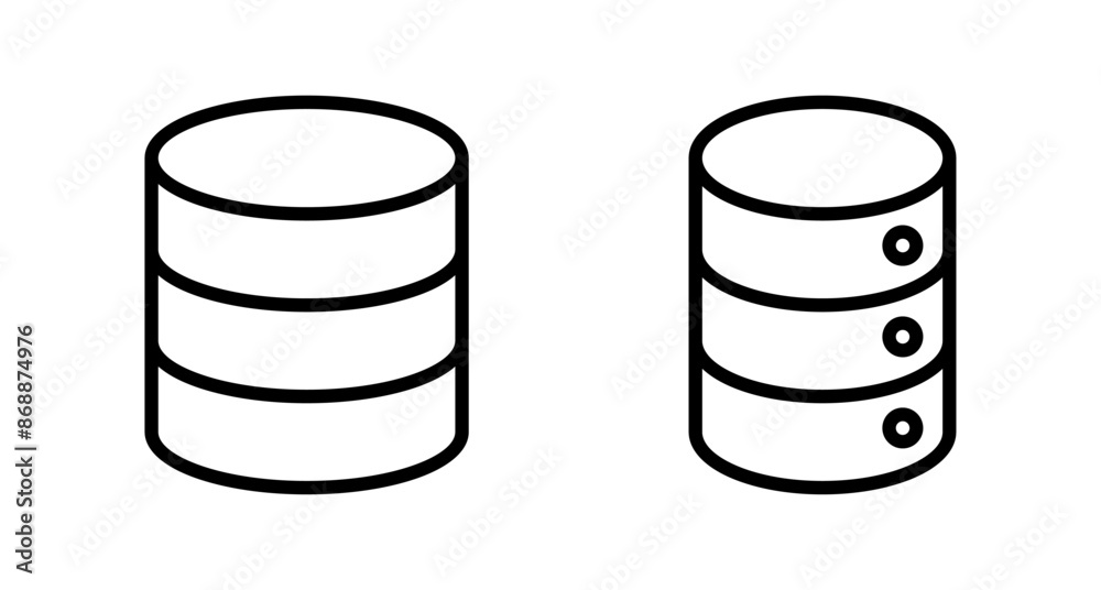 Database icon vector isolated on white background. database vector icon Database icon vector isolated on white background. database vector icon