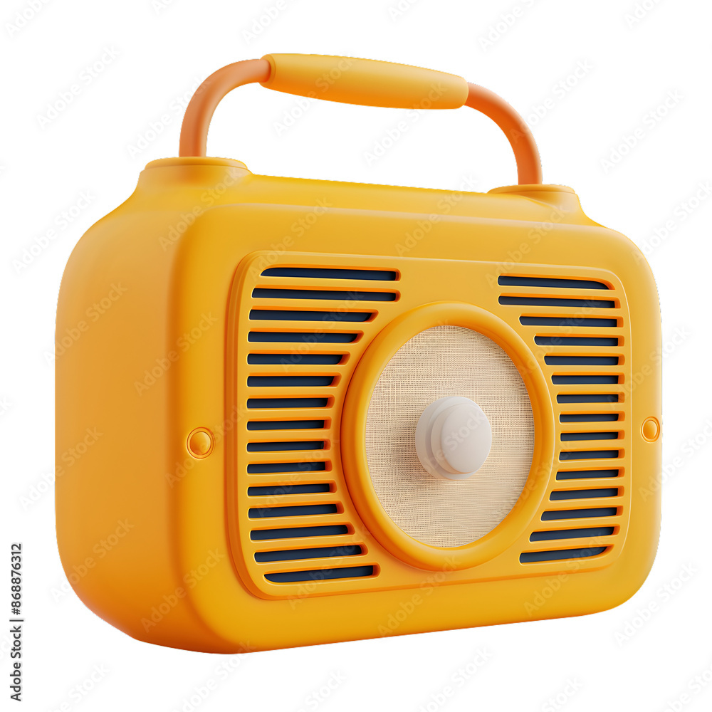 Radio 3D icon, PNG image, isolated object Radio 3D icon, PNG image, isolated object