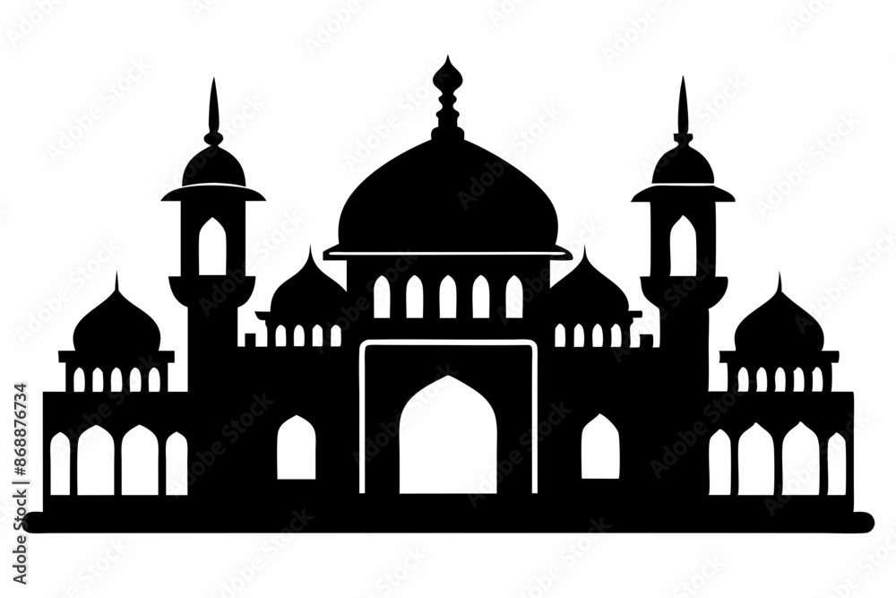 mosques silhouette vector illustration mosques silhouette vector illustration