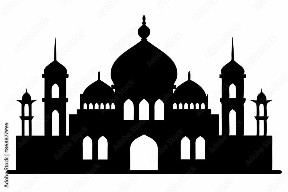 isolated black silhouette of a mosques collection, black silhouette mosque vector illustration isolated black silhouette of a mosques collection, black silhouette mosque vector illustration
