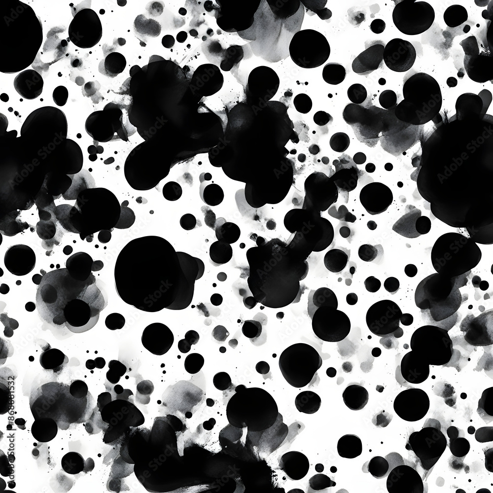 black and white pattern with circles
