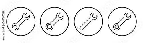 Wrench icon set. repair icon vector. tools icon vector