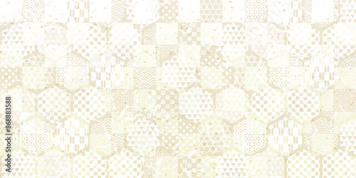 和柄　ベージュ　模様　背景	