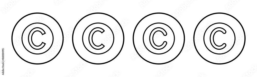 Copyright icon set. copyright symbols Copyright icon set. copyright symbols