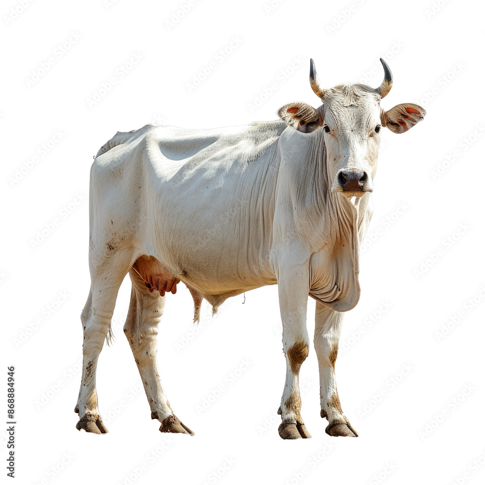 A Cow isolated on a transparent background for web banner A Cow isolated on a transparent background for web banner