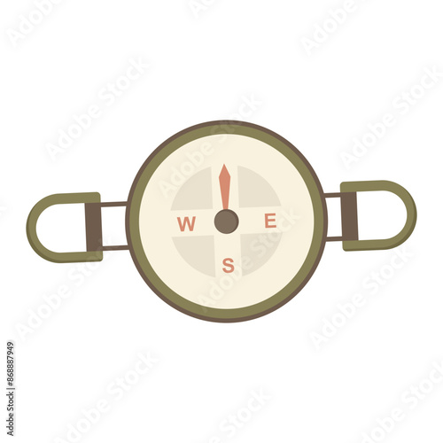 illustration of military compass