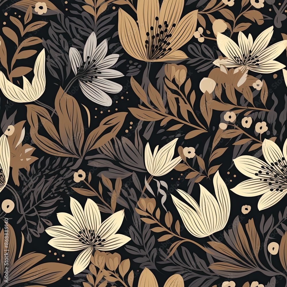abstract, seamless floral pattern abstract, seamless floral pattern