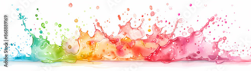 Abstract watercolor splash with vibrant colors.
