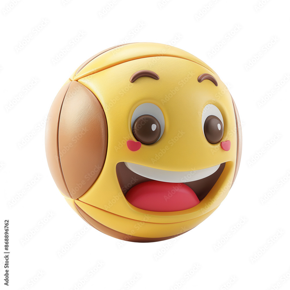 Fototapeta premium Enjoy some beach volleyball with a cheerful twist, in 3D clay style!