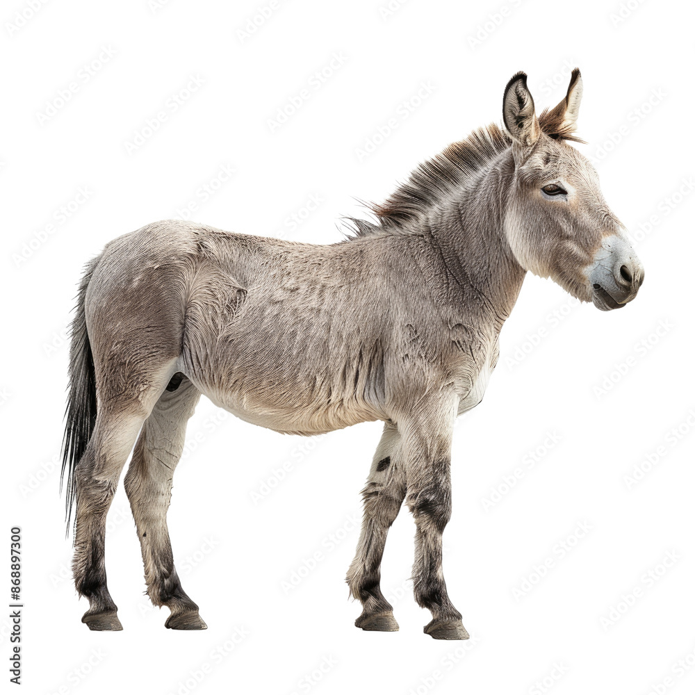 Donkey isolated on a transparent background for web banner Donkey isolated on a transparent background for web banner
