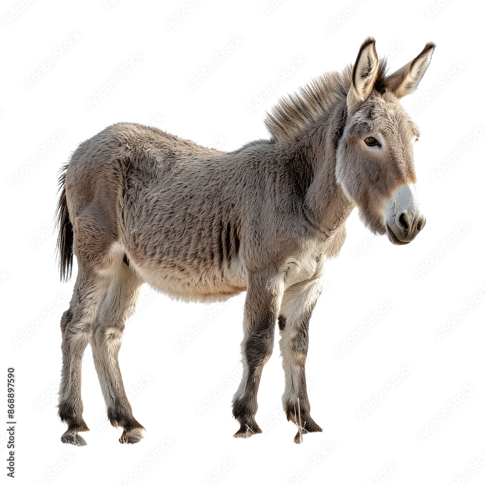 Donkey isolated on a transparent background for web banner Donkey isolated on a transparent background for web banner