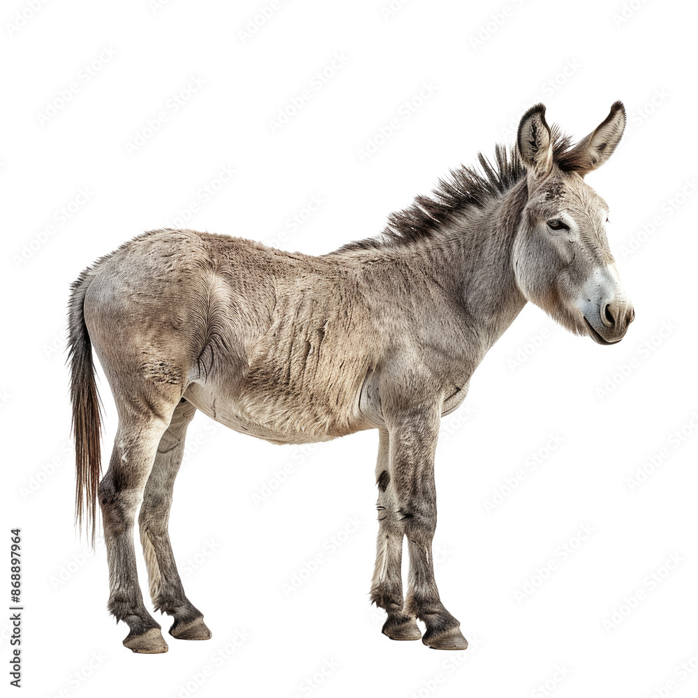 Donkey isolated on a transparent background for web banner Donkey isolated on a transparent background for web banner