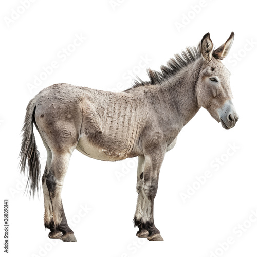 Donkey isolated on a transparent background for web banner