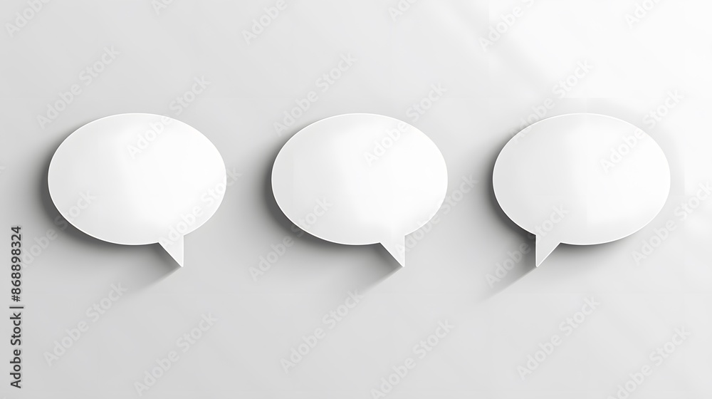 blank white bubble chat 