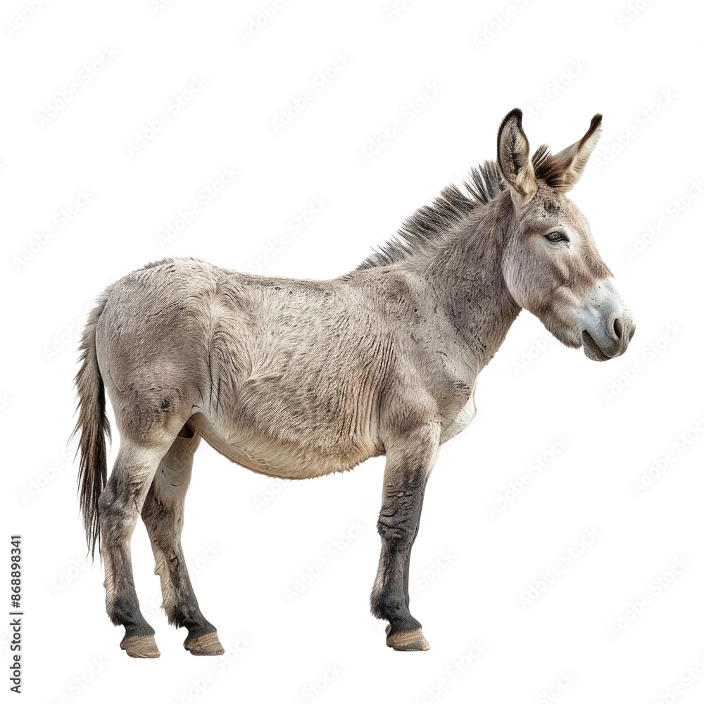 Donkey isolated on a transparent background for web banner Donkey isolated on a transparent background for web banner