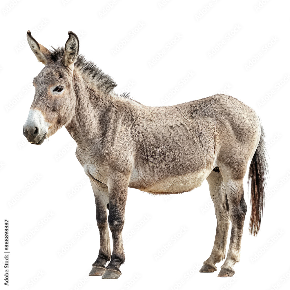 Donkey isolated on a transparent background for web banner Donkey isolated on a transparent background for web banner