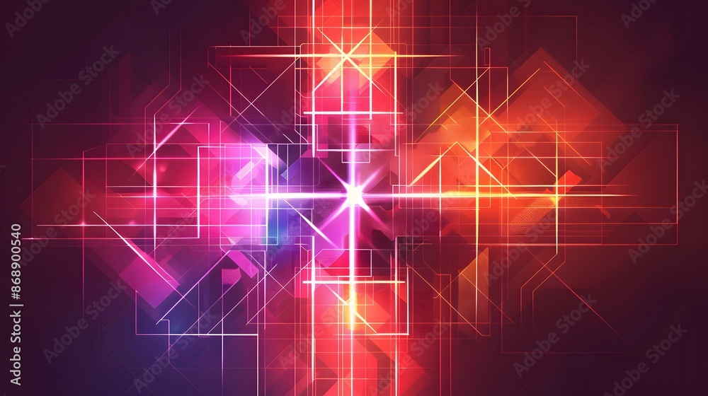 Abstract geometric medical cross shape medicine and science concept background. Abstract geometric medical cross shape medicine and science concept background.