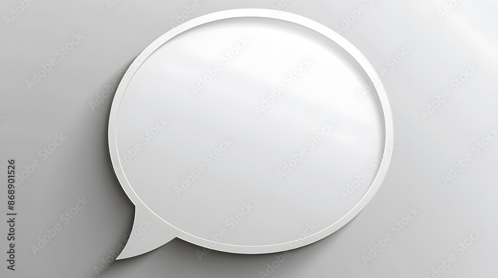 blank white bubble chat 