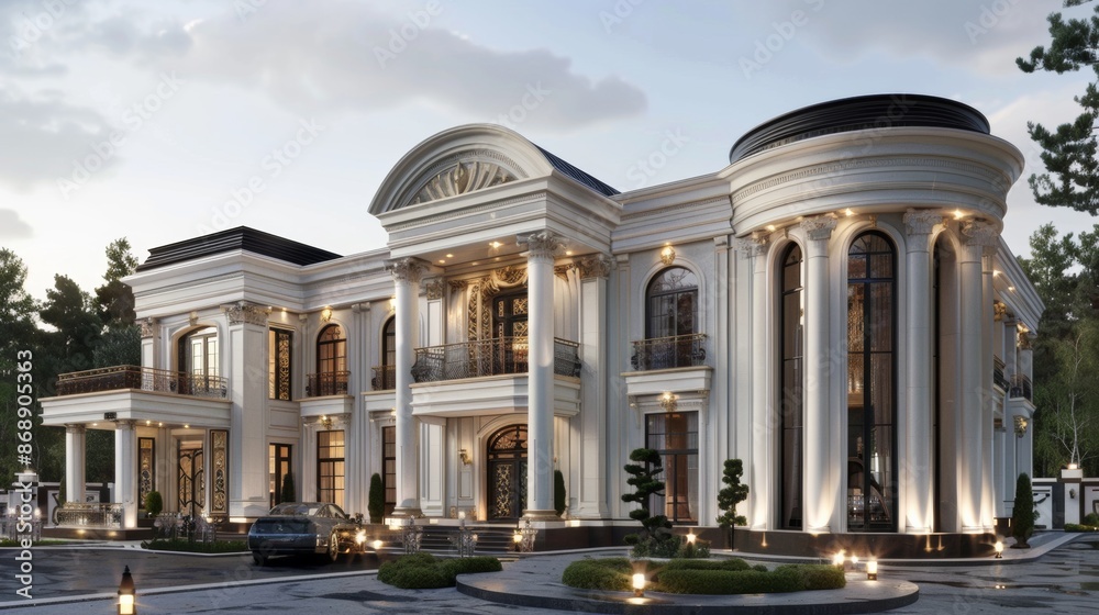 Obraz premium Neoclassical Building Design Building Design with a Classic and Elegant Touch 