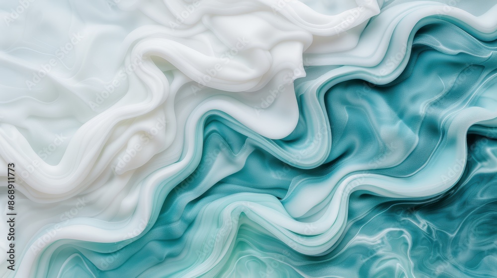 Obraz premium Flowing fabric in soothing tones