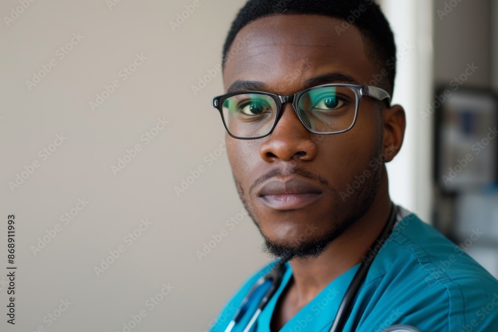 Portrait of a young male registered nurse Portrait of a young male registered nurse
