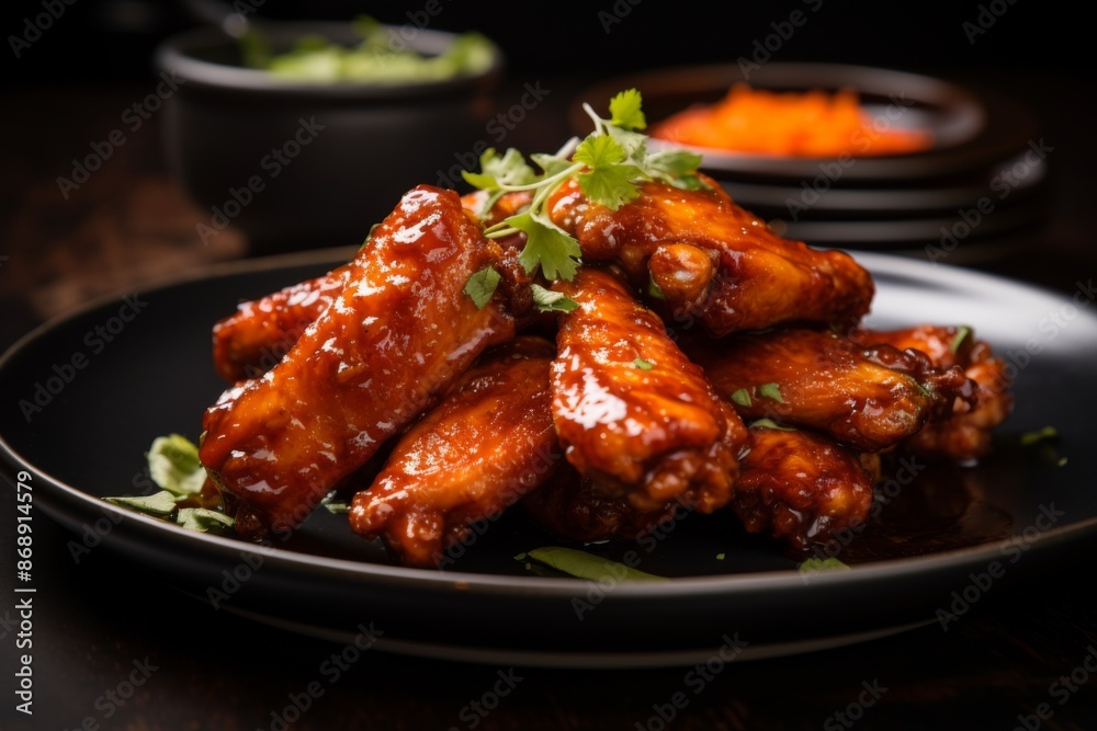 Barbeque chicken wings ready to eat Barbeque chicken wings ready to eat