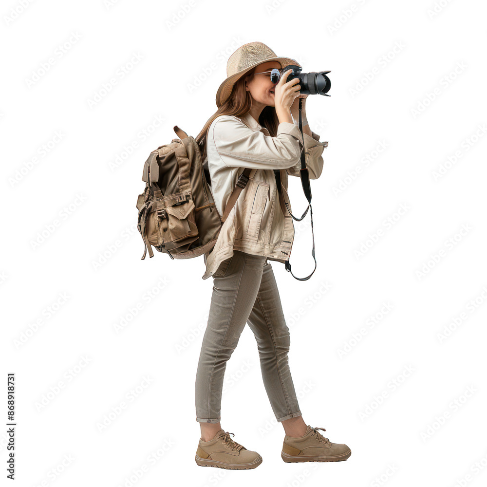 photographer with camera isolated on a White Background photographer with camera isolated on a White Background