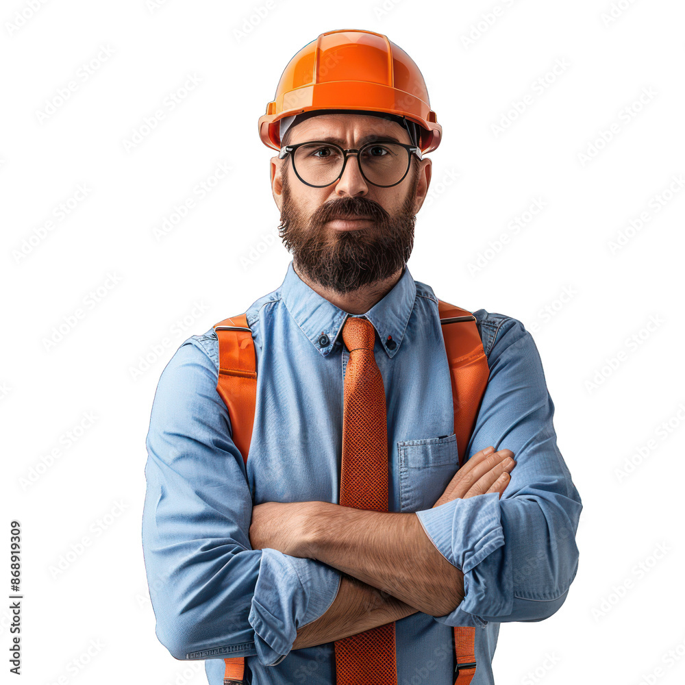 portrait of a engineer isolated on a White Background portrait of a engineer isolated on a White Background