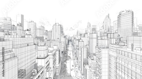 city building sketch