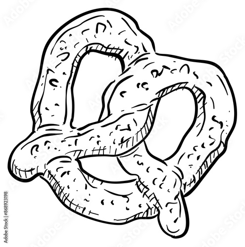 pretzel handdrawn illustration
