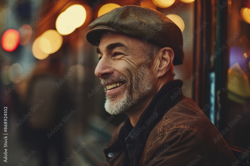 Portrait of a senior man in Paris, France. He is wearing a cap. Portrait of a senior man in Paris, France. He is wearing a cap.
