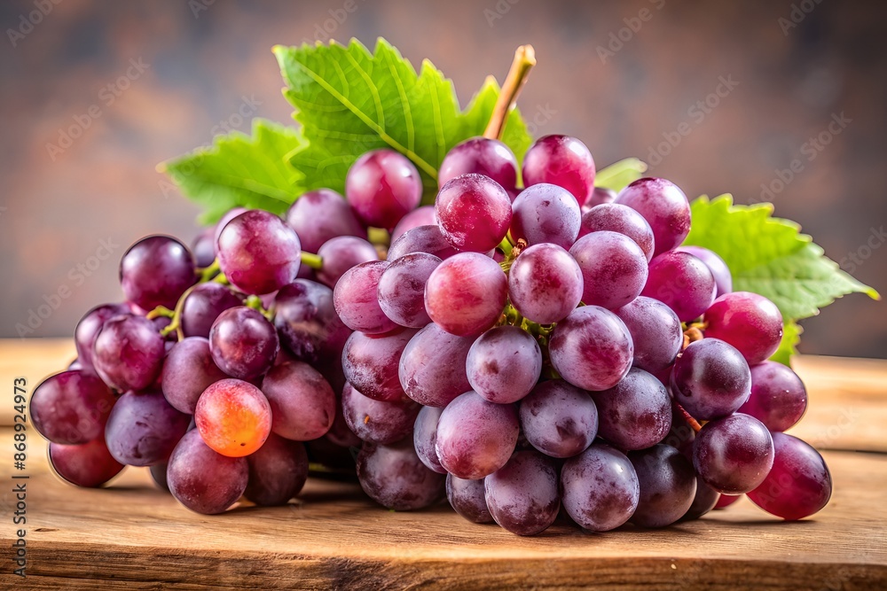 Freshly harvested ripe purple grapes isolated on a neutral background, showcasing their luscious texture and vibrant color, perfect for wine, fruit, or healthy eating concepts. Freshly harvested ripe purple grapes isolated on a neutral background, showcasing their luscious texture and vibrant color, perfect for wine, fruit, or healthy eating concepts.